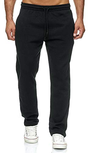 iProfash Träningsbyxor, joggingbyxor, herr, joggingbyxor, fritid, sweatpants, sportbyxor, träning, fitness, (Garadben) svart, M