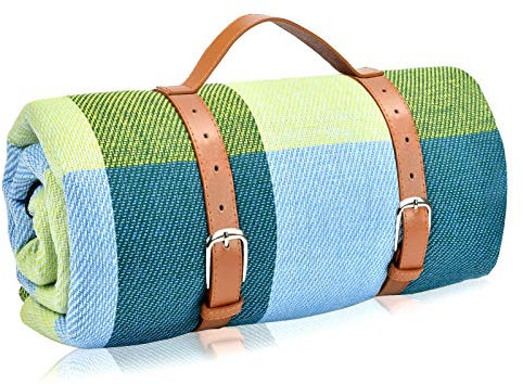 KATELUO Picknickdecke, Picknickdecke Wasserdicht, Picknickdecke XXL, Campingdecke mit Tragegriff, Perfekt für Outdoor/Camping/Picknick/Beach/Park (200 x 200 cm, B)