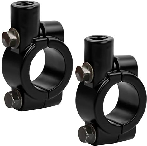 KYSUN 2 PCS Abrazadera Retrovisor Moto, Manillar 22mm, 10mm Motocicleta Espejo Retrovisor Soporte Adaptador de Montaje, Universal Para ATV Sport Bike Moto