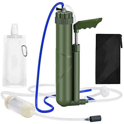 Survival Wasserreiniger, Wasserfilter Outdoor, Wasser Filtrationssystem, Super-Hohe Präzision Wasserreinigung für Camping Wandern Reisen