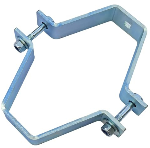 5 mm dicke universal Rohrschelle, Rohrhalterung, Rohrklemme, Mastschelle, Doppelschelle aus Stahl verzinkt - starke Unterstützung für Rohre - Ideal für Indoor & Outdoor (D: von ⌀ 40 bis 45 mm)