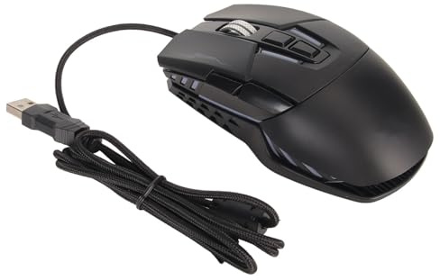 Airshi Souris d'ordinateur USB, Souris d'ordinateur en Forme de Voiture de Sport 4 DPI Réglables 6 Boutons Optiques pour Barre Internet pour la Maison (Noir)