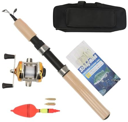 Eisfischen Gear Set, Eisfischen Rod, Angelrute Reel Set, Ultraleicht tragbare komplette Eisfischen Rod mit Jigs für Outdoor-Fischen Erwachsene
