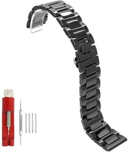 Juntan Keramik Uhrenarmband 20mm 22mm Schnellspanner Uhr Ersatzband mit Edelstahl Schmetterlingsverschluss Armband für Frauen Männer