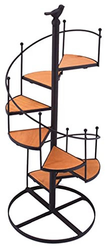 OQHAIR Scaletta Multistrato in Ferro Vasi da Fiori rotanti Cornice Bonsai Pianta Balcone Soggiorno per Interni ed Esterni (Colore : A Size (A)