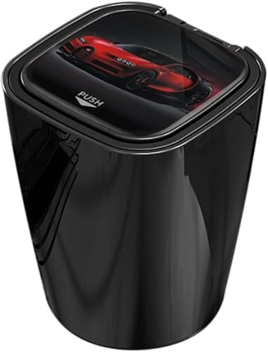 RESKIU Cendrier de Voiture avec Couvercle pour Peugeot 508 607 2008 3008 5008 RCZ, Cendrier de Voyage Portable Mini cendrier Automobile sans fumée Cendrier à Cigare,A-Black
