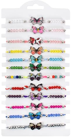 SAVOSWEET Friendship Bracelets for Girls 12 pack Adjustable Handmade,Braided Bracelets Woven Bracelets Jewellery Party Bag Fillers for Girls Boys Kids Children (Style B)
