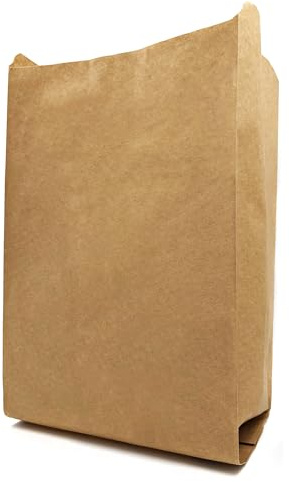 A&M Natural Living 25 x 25 Litre Paper Food Waste Caddy Bin Liners Bags, 100% Compostable And Biodegradable Sustainable Brown Paper Sack Pack, EN13432 Certified