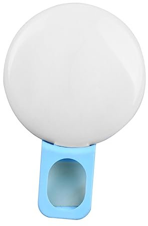 RORPOIR Led Selfie Light Clip-on Phone Fill Lamp USB Supplementary Light Portable Mini Ring Lamp for Mobile Phone Blue Cold Warm Tone for Travel and Vlogging