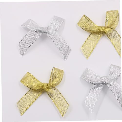 OUNONA 100 Stück Handgefertigte 1cm Goldene Schleifen Dekoration Für Schuhe Und Hüte Hängendes Ornament Für Partys Und Kostüme
