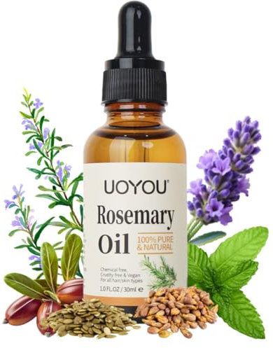 Rosemary Oil for Hair Growth 30ml, Skin & Hair Care, Blend of Rosemary Essential Oil, Hair Strengthening Oil for Fuller Healthier Hair, Pure Organic Hair Oil for Hair Loss & Dry Damaged Hair Mask UK