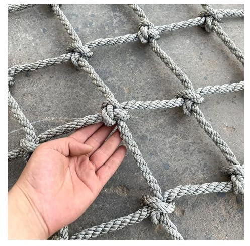 Kletternetz für Kinder, mit starkem Polyamid-Seil, Pflanzenstütznetzwerk für Kinder-Trainingsgeräte (8 mm x 10 cm, 2 x 5 m)