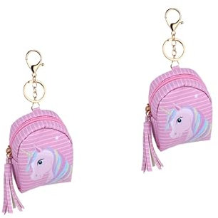 LIFKOME 2stücke Mini Geldbörse Karton Aufbewahrungstasche Für Einhorn Design Leicht Tragbar Bunte Farben Für Münzen Schlüssel Kabel Für Mädchen