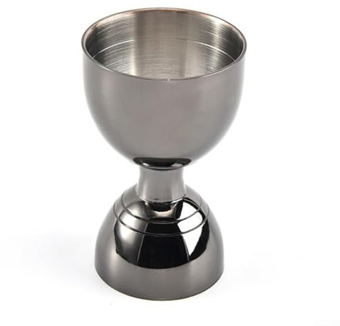 Besttoolifes Messbecher für Barkeeper, Cocktail-Messbecher, 57 ml, 28,3 g, Premium-304 Edelstahl, Schnaps-Messbecher, Doppel-Messbecher, Likör-Messbecher (schwarz)