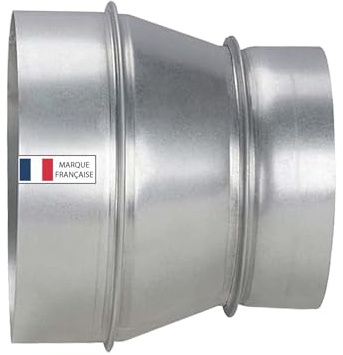 AIROPE-RA-125/150 mm Reductor de Conducto en Acero Galvanizado,Resistente a la Corrosión,Ideal para Ventilación,Calefacción,Drenaje,Evacuación,Climatización. Rendimiento Duradero.