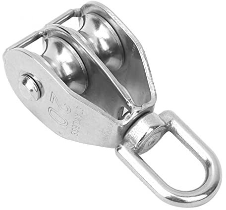 PBDEIOEOE Hängende Räder, Zahnriemenscheibe, 2 Stück, 304 Edelstahl-Riemenscheibe, M20, Feste Riemenscheibe, doppelt