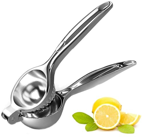 Lemon Squeezer - Stainless Steel Citrus Squeezer, Lime Squeezer, Heavy Duty Handhelp Juicer for Lemon, Metal Hand Press Citrus Juicer, Lime Squeezer Bar Tool, Manual Citrus Press