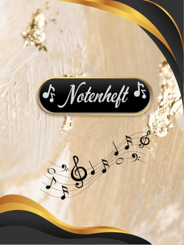 Notenheft Geige Notenbuch Cello Violine Musikunterricht Bratsche Notenlinienheft Große Lineatur Geigenunterricht Anfänger Violoncello Kontrabass ... da Gamba Notensysteme Musiker Rebec 02B07
