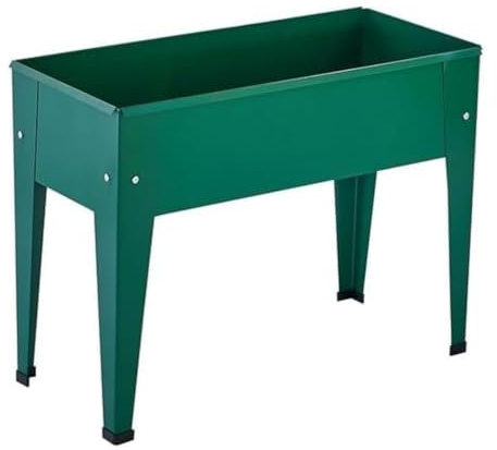 Kiswa collection Metal Raised Garden Bed With Legs Green For Vegetable Planter Box Flowers Growing Herbs Gardening Perfect For Indoor Indoor Use Patio, Balcony