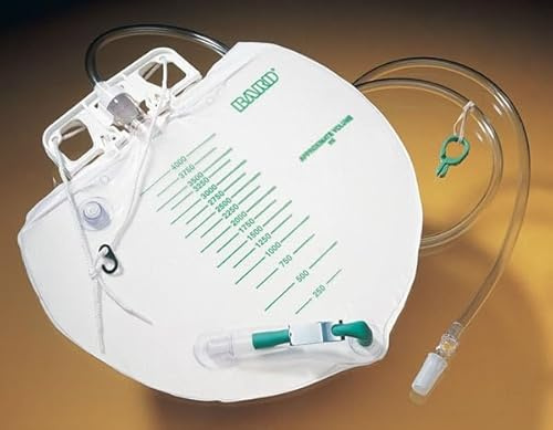 Urinary Drain Bag Bard Anti-Reflux Valve Sterile 4,000 mL Vinyl Case of 20