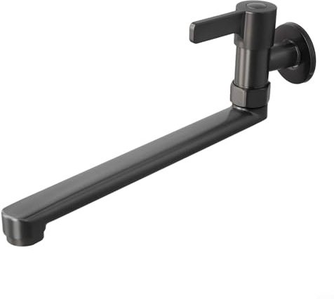 wenyouya Rubinetto girevole in acciaio inox per montaggio a parete – Rubinetto per acqua fredda monocomando per cucina e uso esterno (25 cm)