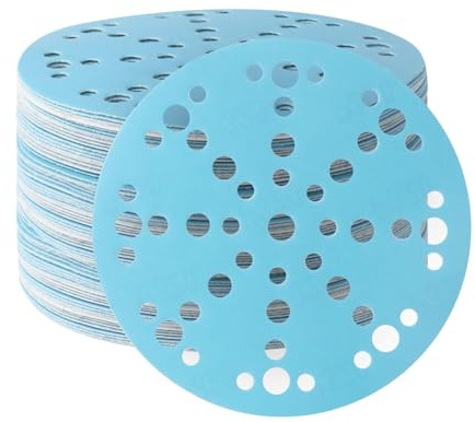 FASTPLUS Disques Abrasifs 150 mm Céramique, 49 Trous, Grain 40, Lot de 50 | Disque Poncage 150mm pour Une évacuation Efficace de la Poussière, Limitent l'encrassement, pour Bois, Métal et Carrosserie