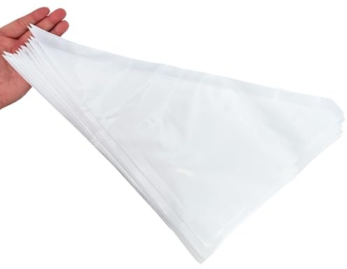 Acoeitl 20 Pcs Thickened Disposable Plastic Grout Bags for Tuck Pointing Masonry Mortar and Grouting Squeeze Piping Bag for Shower Tile Cement Brick Ceramic Caulk (11x15.8 Inch)