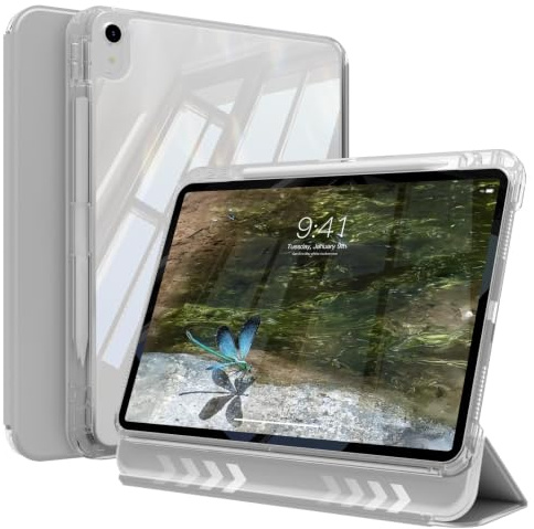 ZOPSGYU Coque pour iPad 11 Pouces A16 11ème/10ème Génération 10.9, Gris