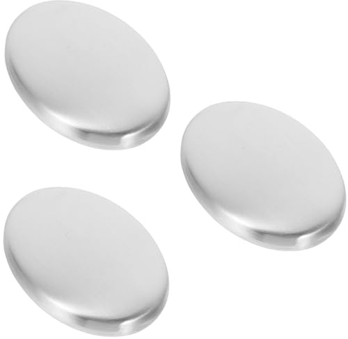 Cabilock 3 Pcs Stainless Steel Soap Bar Odor Absorber for Hands with Odor Neutralization and Dishwasher Safe Design, for Kitchen Use after Handling Smelly Foods
