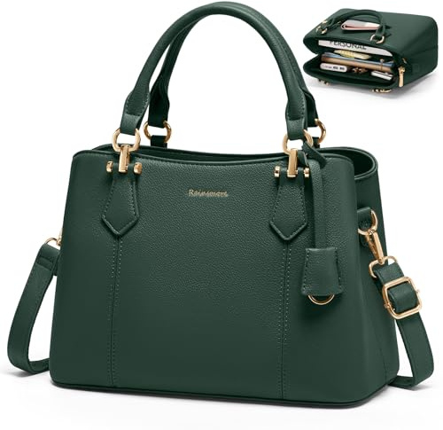 RAINSMORE Handtasche Damen Mittelgroß Umhängetasche Damen PU Leder