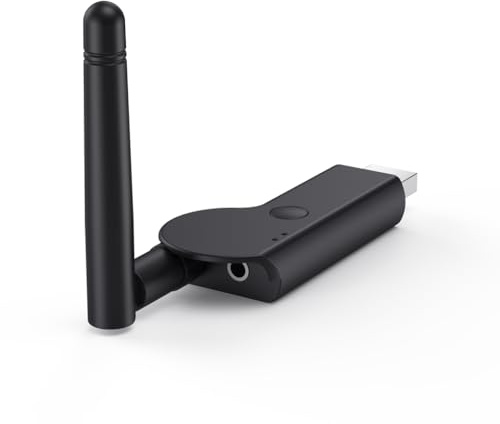 Zambuph Adaptador de Audio inalámbrico para Oficina en casa con Antena Externa Laptop MP3 Transmisor 5.2 Compatible con Bluetooth