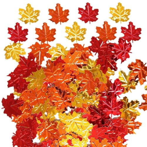 Höstlövkonfetti – 0,79 höstströssel | PVC Thanksgiving bordsdekoration – Säsongsfestdekoration för centerpieces Lådor Flaskor Inbjudningar Event Användning
