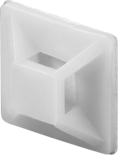 Goobay 17104 - Base adhesiva con ojales, autoadhesiva, natural, para la fijación de bridas de hasta 3 6 mm
