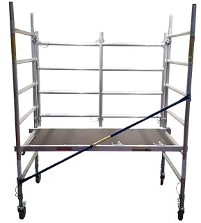 Trade Master Pro® Aluminium Scaffold Tower | Heavy Duty| Height Adjustable | Folding Base Unit | 230 KG Load Capacity | Easy Assembly | EN1004 Certified | 3.2m Working Height