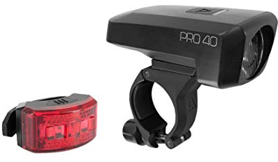Acid Pro 40 - Set de Iluminación Linterna Bici, Color Negro