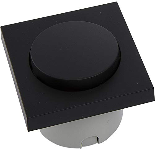 Berker Schalter Integro Pure | Lichtschalter mit Sekundärleitung | Kunststoff schwarz matt