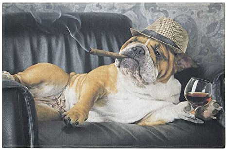 Mars & More - Fußmatte, Türmatte, Schuhabtreter - Englische Bulldogge - 75 x 50 cm