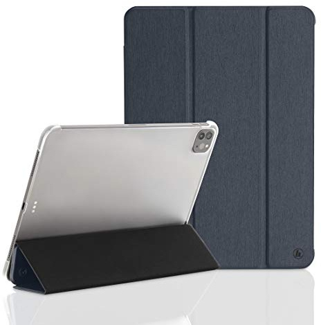 Hama Hülle für iPad Pro 2020 11 Zoll (aufklappbares Case für Apple Tablet, Schutz-Hülle mit Standfunktion, transparente Rückseite, magnetisches Cover mit Auto Wake/Sleep Funktion) blau