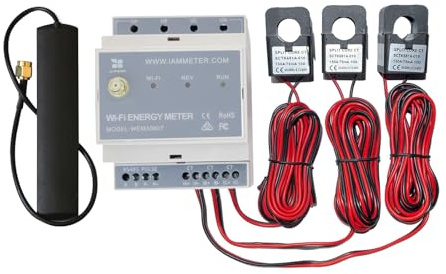 IAMMETER,Bi-Directional,Din Rail,Monitor Solar PV,Power Usage Monitor,Home-Assistant,Modbus TCP/RTU, Three Phase Energy Meter, Net Energy metering, WiFi,Split Phase,150A,WEM3080T,CE,FCC,UL
