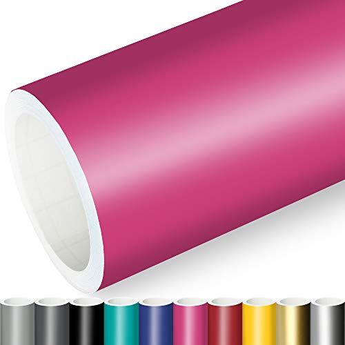 Actinium® Klebefolie 7€/m² Pink Matt | 5m x 0,63m selbstklebende matte Folie | Möbelfolie selbstklebend Küchenfolie Plotterfolie