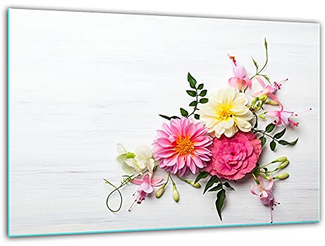 TMK ArtDeko – Schneidebrett Glas – Glasschneidebrett für die Küche 30x22 cm – Robust, Hygienisch & Rutschfest – Glas Schneidebrett – Zusätzliche Arbeitsfläche – Vielseitige Nutzung