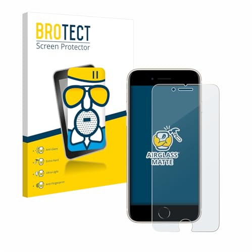 BROTECT Schutzglas für Apple iPhone SE 3 2022 | Entspiegelnder Displayschutz Made in Germany Schutzfolie Glas Matt Anti-Reflex Kratzfest 9H Anti-Fingerprint Einfache Montage