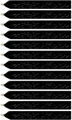 VUIUYOIES 12 Stück Siegelwachs Wachssiegel Perlen Pfeil Muster Siegellack schmelzen DIY Wachssiegel Stempel Kit Dekoration Geschenk Handwerk, Schwarz