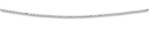 DUR Schmuck Kugelkette, geschliffen 1,5mm Silber 925/- rhodiniert (K2844)
