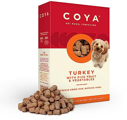 COYA Freeze-Dried Dog Food, Turkey, 6 x 150g, Grain Free & Hypoallergenic | Gently freeze-dried to lock in maximum taste, freshness and nutrients. Complete dry dog food made with 80% turkey