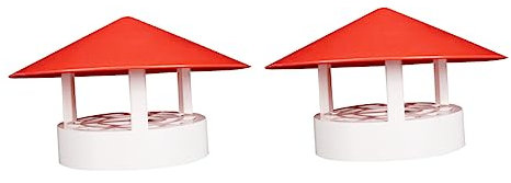 BESTonZON 2stücke Langlebiger Regenhaube Aus Pvc Dachkamin Schutzkappe Wind Wetterfest Mit Vogelschutz Für Effizienten Rauchabzug Vielseitig Einsetzbar Einfache Montage