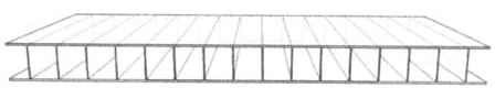 Polycarbonat Hohlkammerplatten - Doppelstegplatten 10 mm - Zuschnitte für Gewächshäuser - Länge: 1500 mm - Breite 720 mm (10)