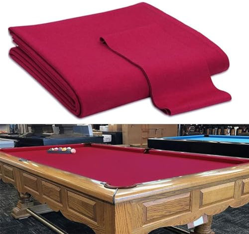 GALPBBCADE Billardtischfilz Dauerhaft Billardtuch 7/8/9ft Billard Pool Tischdecke Kissenstreifen Snooker Stoff Filz Premium Billardtisch Abdeckung Snooker Tuch Filz Set Set,02,9ft