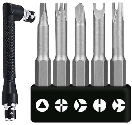 Set di 5 cacciaviti a forma speciale, 50 mm, set di cacciaviti magnetici, a forma di U, a forma di Y, a tre punti, per lavoratori domestici, con attrezzi