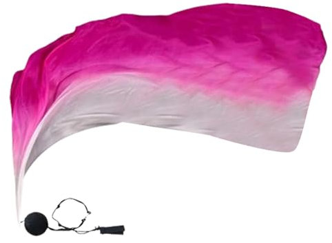 Bauchtanzschleier Seide, bunte Seidenschal Schleier - elegante Bauchtanz Poi Streamer, schrittweise Farben Seidenschal Schleier für Arts, Anbetung und Tanzpraxis
